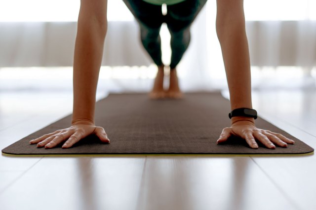 An image of a woman doing a plank