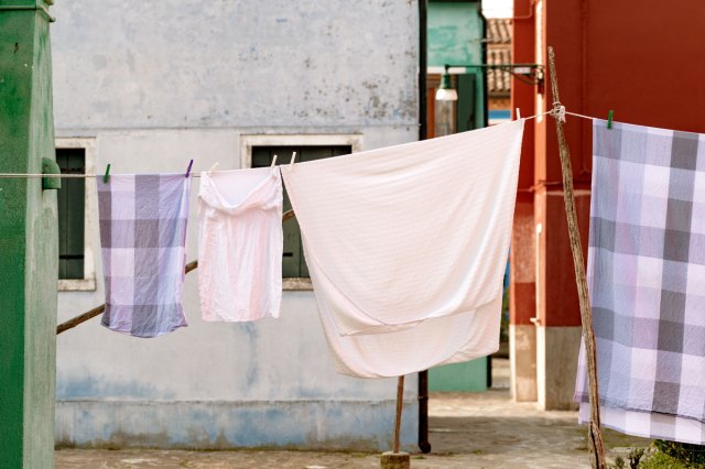 An image of clothing hanging on a clothes line