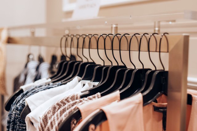 An image of clothing hanging on a rack