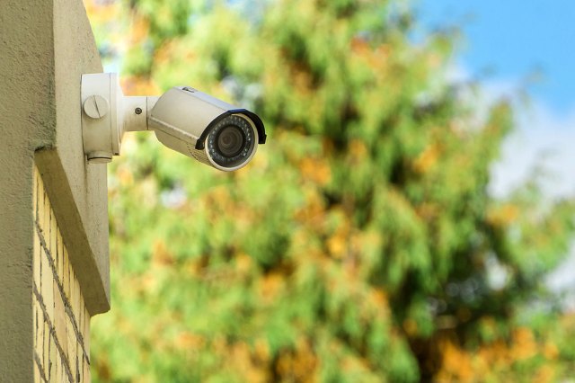 An image of a home security camera
