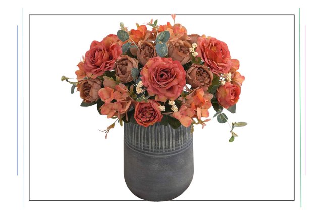 An image of a fake floral centerpiece