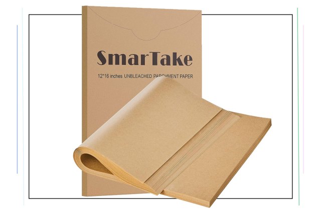 An image of parchment paper sheets and a box