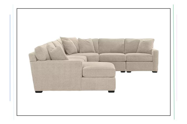 An image of a Radley 5-Piece Fabric Chaise Sectional Sofa