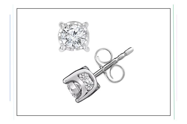 An image of diamond stud earrings