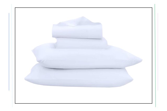 An image of stacked white sheets