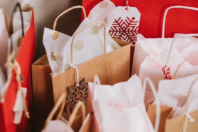 An image of holiday gift bags