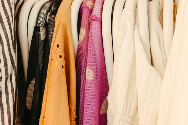 An image of hanging clothing