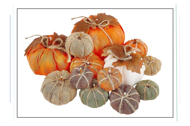 An image of burlap pumpkins