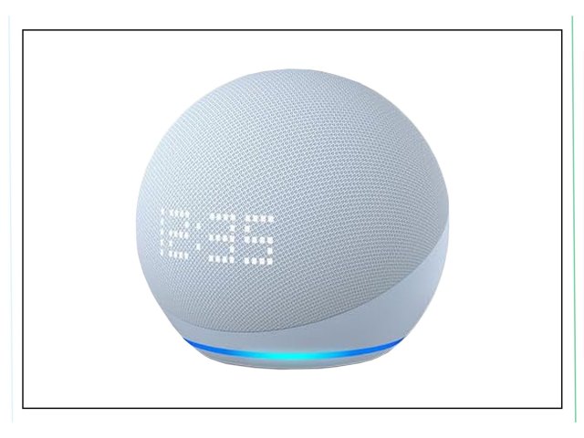An image of a white Amazon Echo Dot