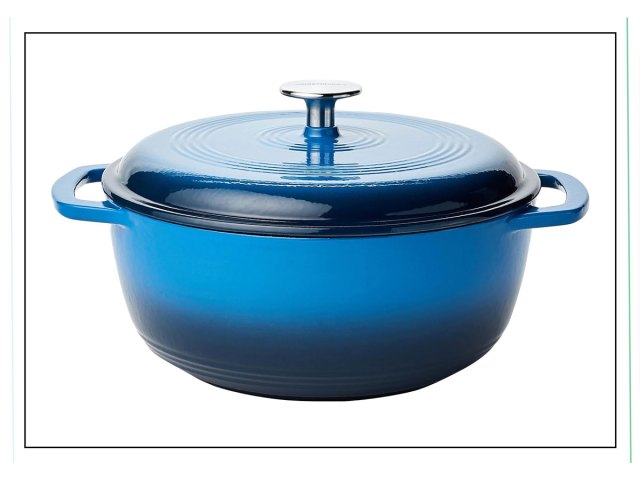 An image of a blue dutch oven