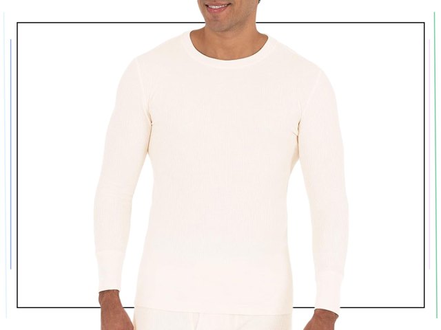 An image of a man wearing white thermal underwear