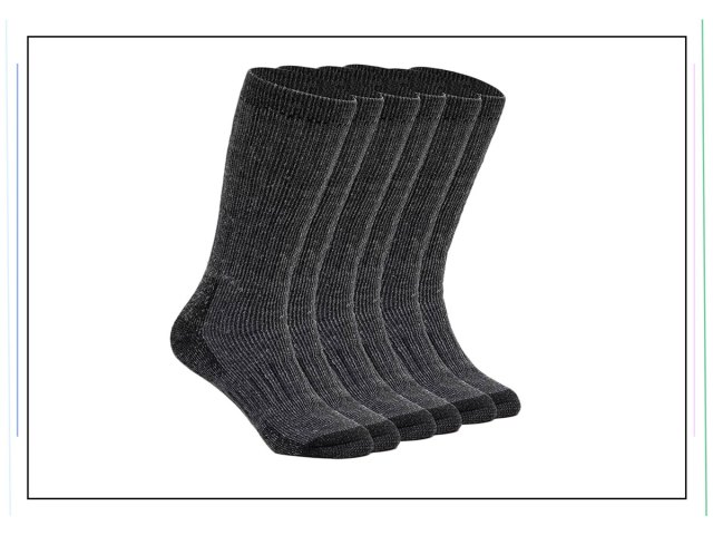 An image of grey wool socks