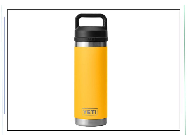 An image of a yellow water bottle