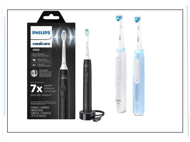 An image of two electric toothbrushes