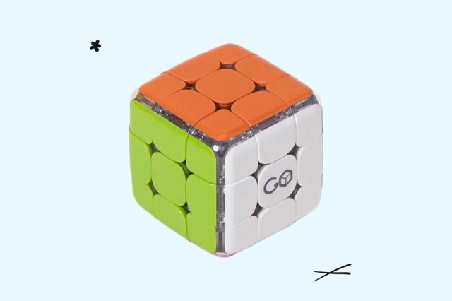 An image of a multi-colored Interactive Go Cube
