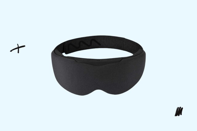An image of a black Aura Smart Sleep Mask