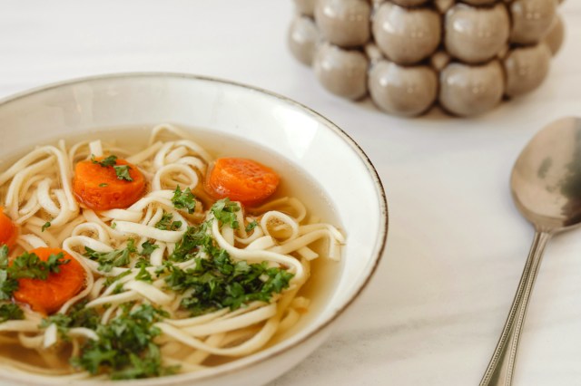 An image of a bowl of noodle soup