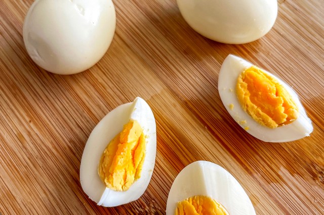 An image of hard-boiled eggs