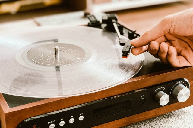 An image of a record player