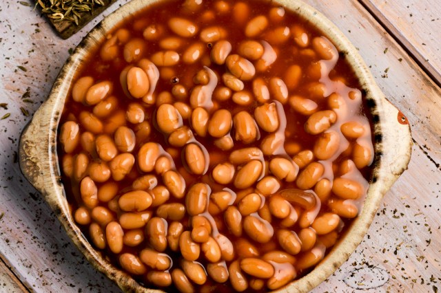 An image of a bowl of baked beans