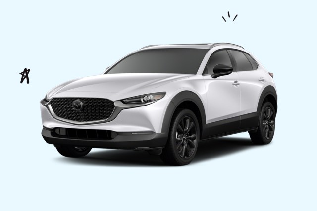 An image of a white Mazda CX-30