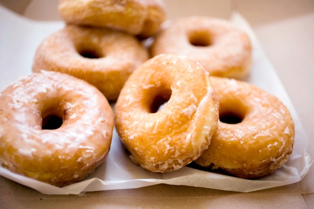 An image of glazed donuts