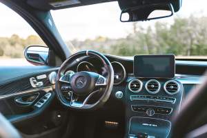 Dashboard of a Mercedes