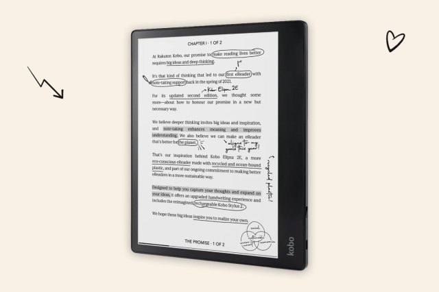 An image of the Kobo Elipsa 2E e-reader