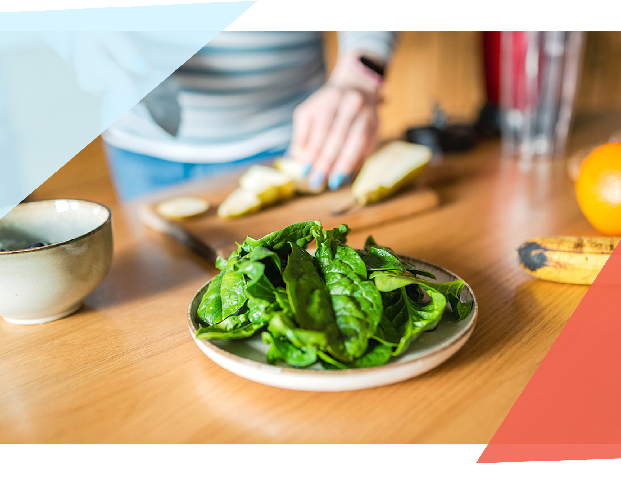 Leafy greens on a plate 