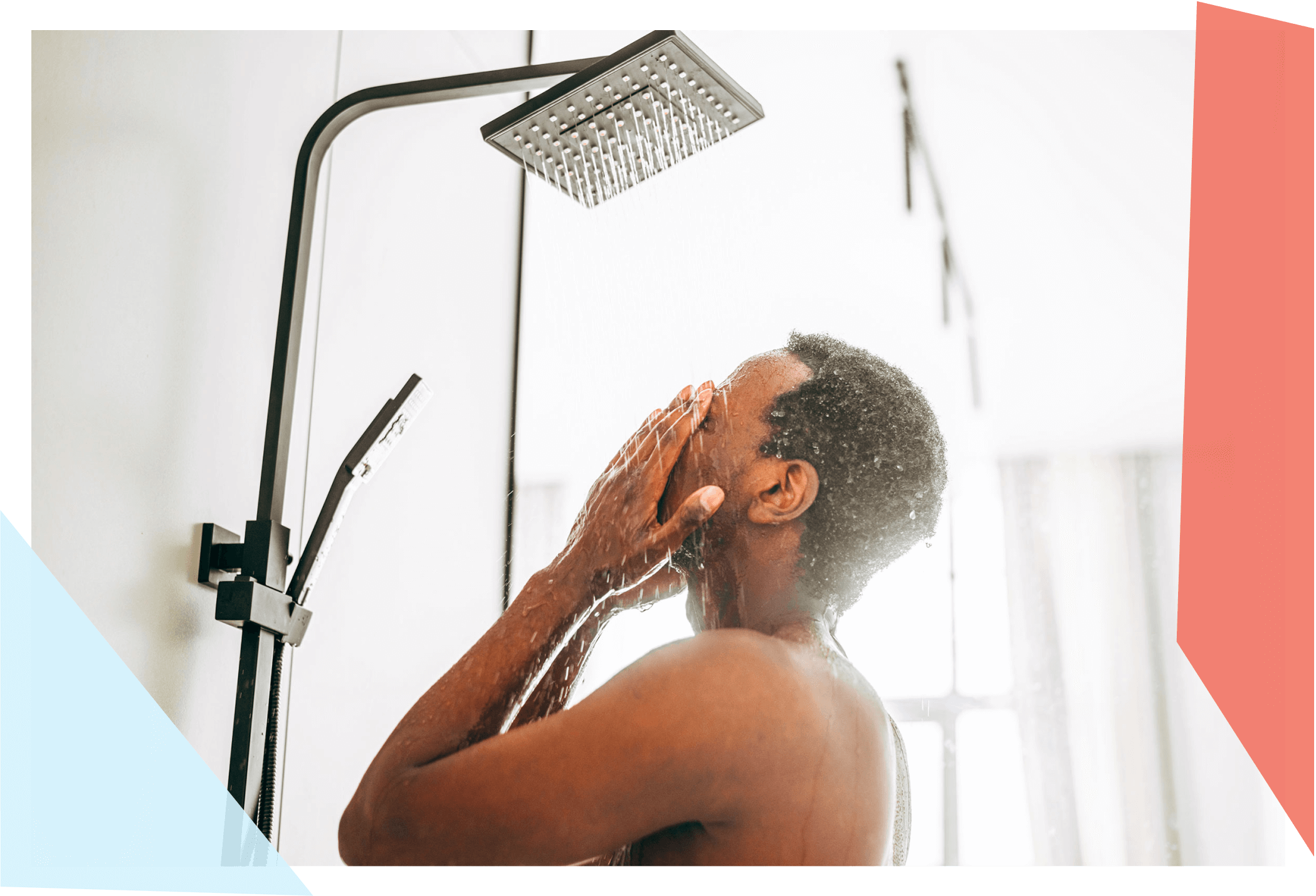 Man taking a shower 