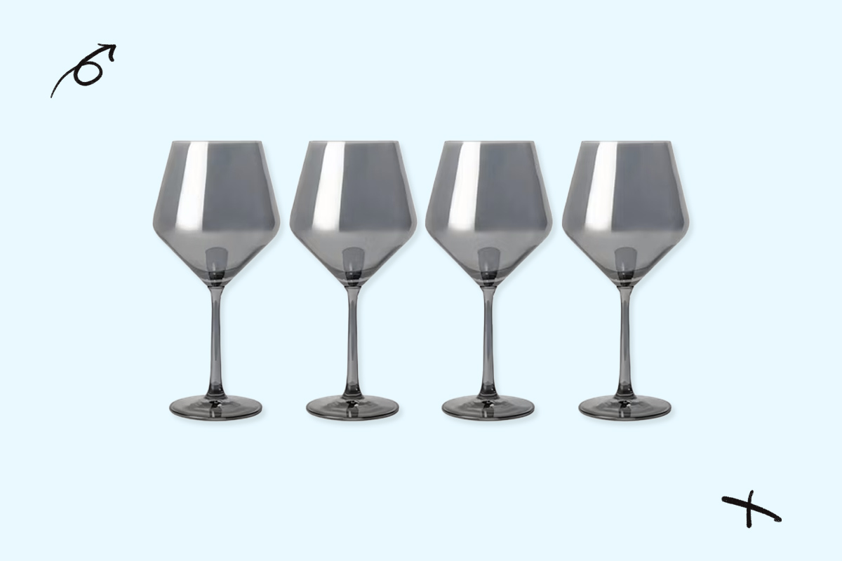 Angled Wine Glass Set 