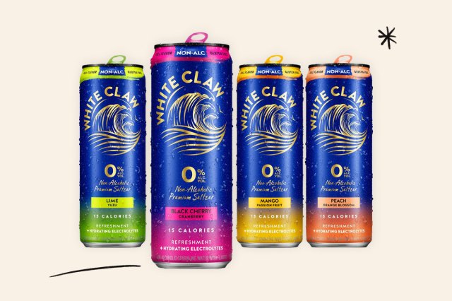 A photo of White Claw 0% cans