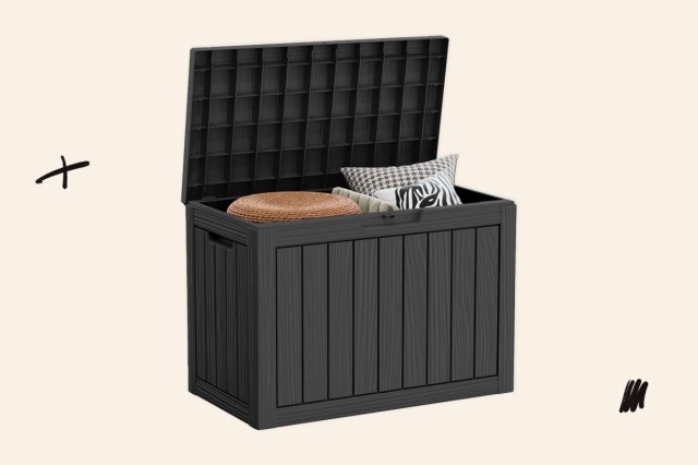 An image of black outdoor storage box