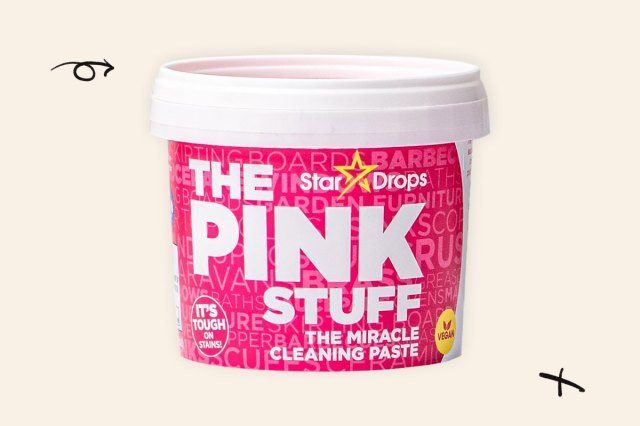 A photo of The Pink Stuff cleaner bottle