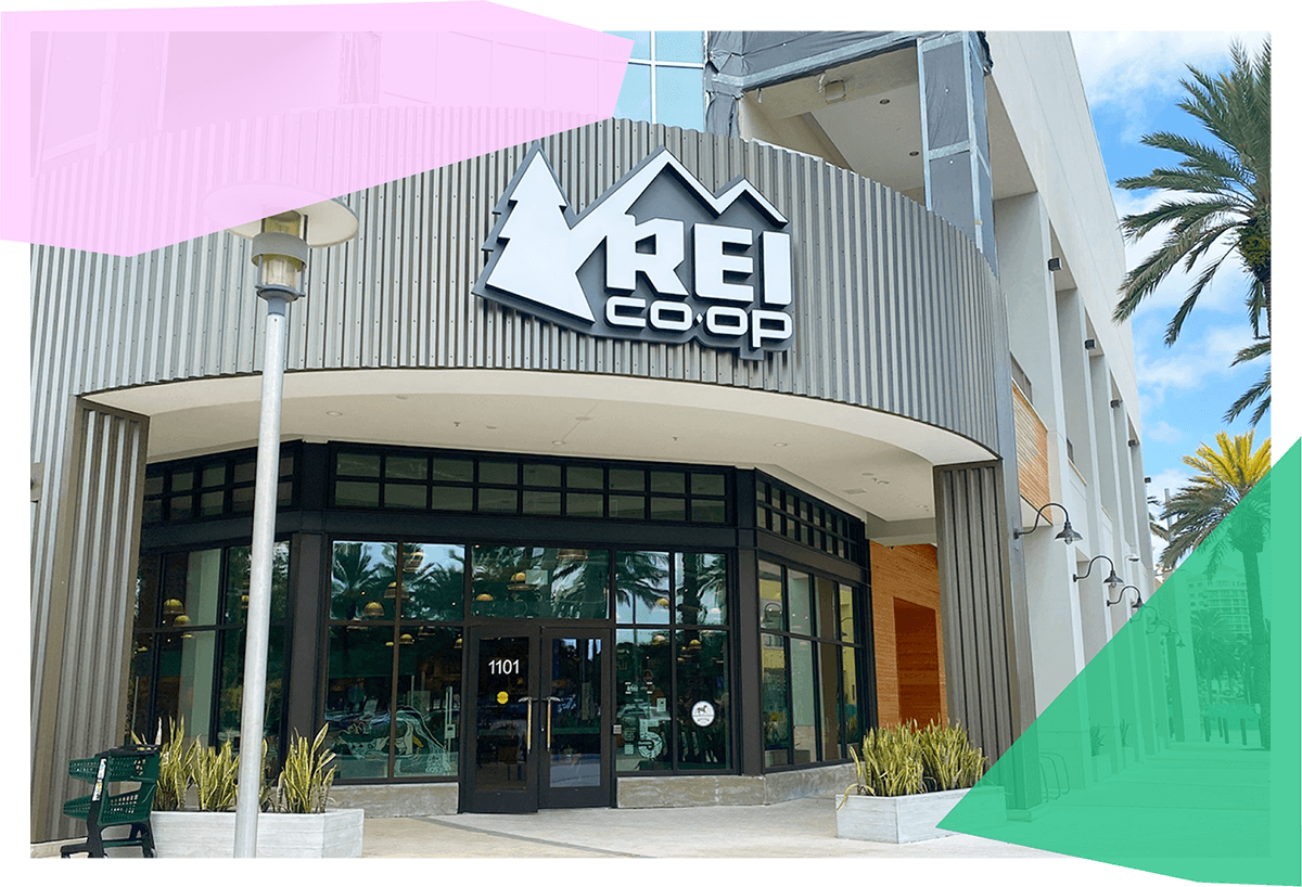 The outside of an REI Co-Op store 