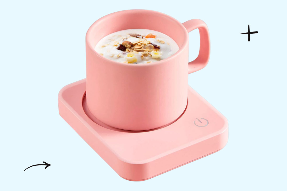 Pink mug warmer 