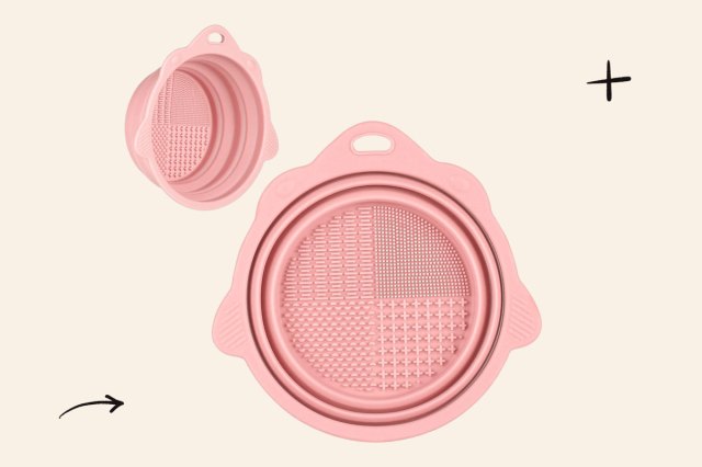 An image of the Etercycle collapsable makeup cleaning bowl