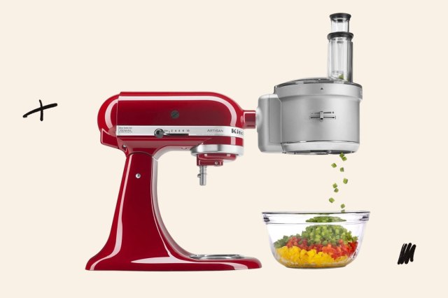 A photo of the KitchenAid food processor attachment