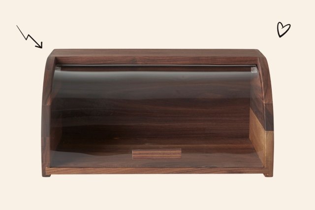 An image of the Williams Sonoma walnut bread box