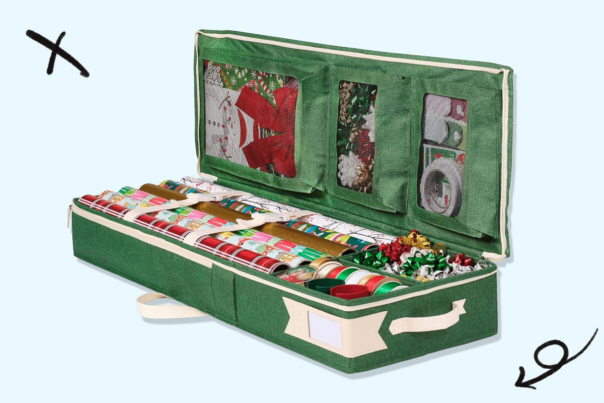 Little ELF Wrapping Paper Storage Organizer 