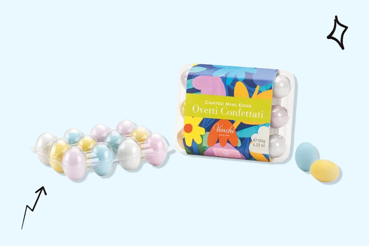 Egg Box With Sugar-Coated Mini Eggs